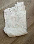 VINCE 100% Linen Cream Lightweight Jogger Style Trouser Pant
