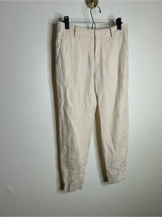 VINCE 100% Linen Cream Lightweight Jogger Style Trouser Pant