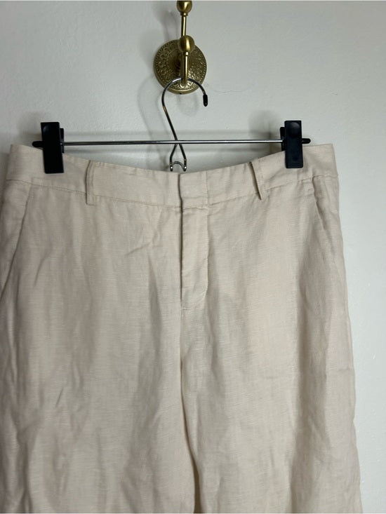 VINCE 100% Linen Cream Lightweight Jogger Style Trouser Pant