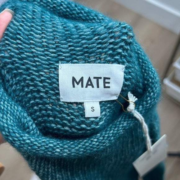 MATE The Label Luxe Alpaca Crewneck Pullover in Spruce