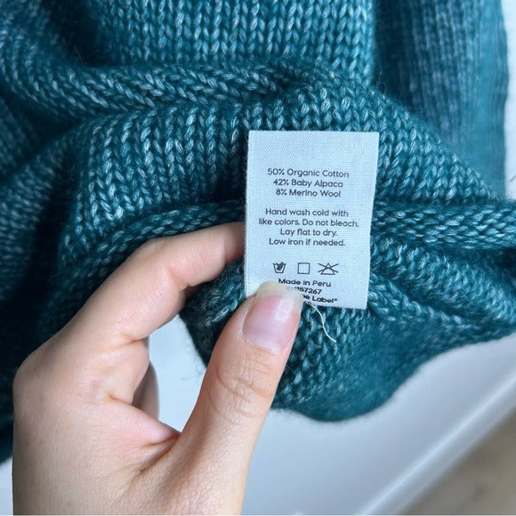 MATE The Label Luxe Alpaca Crewneck Pullover in Spruce