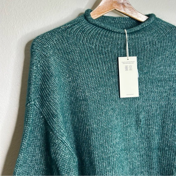 MATE The Label Luxe Alpaca Crewneck Pullover in Spruce