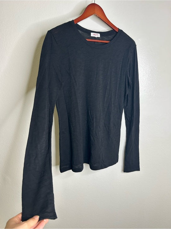 Goldie Goldie 100% Pima Cotton Lighweight Black Long Sleeve T - Shirt Top - Cotton