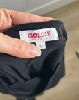 Goldie 100% Pima Cotton Lighweight Black Long Sleeve T - Shirt Top