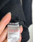 Goldie 100% Pima Cotton Lighweight Black Long Sleeve T - Shirt Top