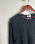 Goldie 100% Pima Cotton Lighweight Black Long Sleeve T - Shirt Top
