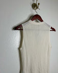 J. Crew Cashmere Silk Cream Knit Button Up Shell Vest Lightweight