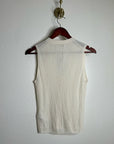 J. Crew Cashmere Silk Cream Knit Button Up Shell Vest Lightweight