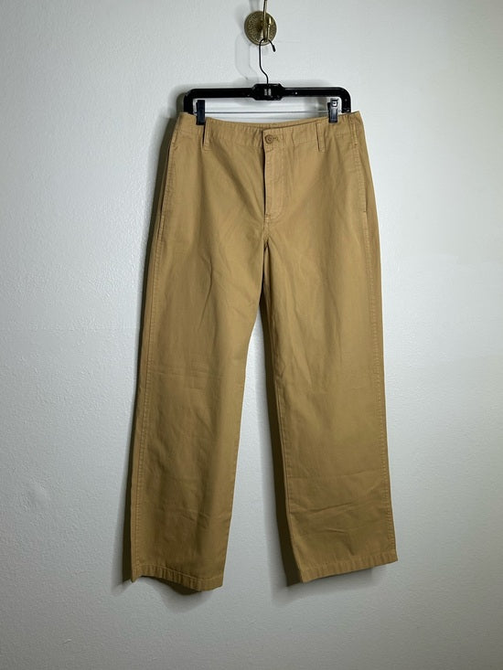 J. Crew J. Crew 100% Cotton Tan Wide Leg Trouser Pant - Cotton