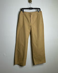 J. Crew 100% Cotton Tan Wide Leg Trouser Pant