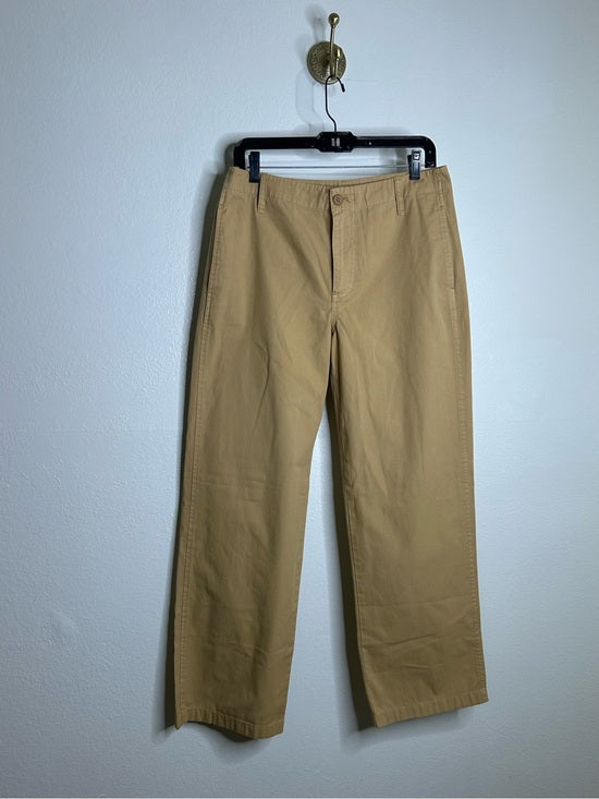 J. Crew J. Crew 100% Cotton Tan Wide Leg Trouser Pant - Cotton