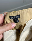 J. Crew 100% Cotton Tan Wide Leg Trouser Pant