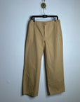 J. Crew 100% Cotton Tan Wide Leg Trouser Pant