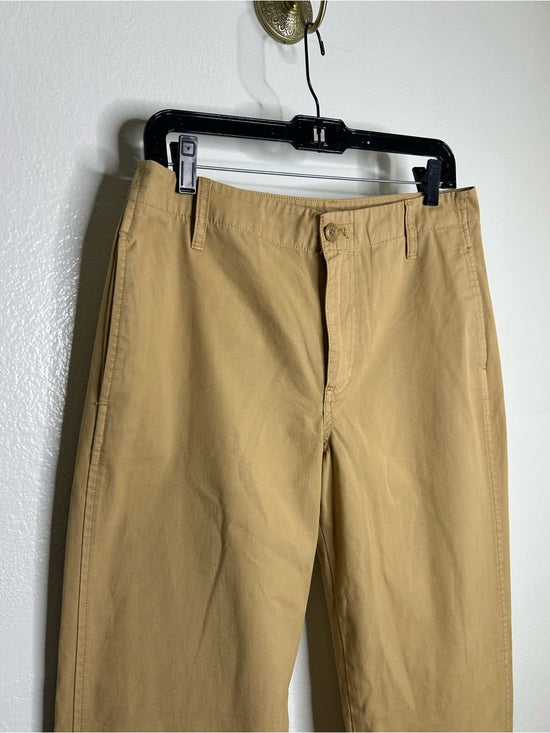 J. Crew 100% Cotton Tan Wide Leg Trouser Pant