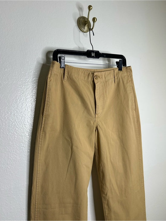 J. Crew 100% Cotton Tan Wide Leg Trouser Pant