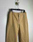 J. Crew 100% Cotton Tan Wide Leg Trouser Pant