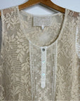 Temptation Positano 100% Cotton Cream Crochet Lace Tunic Mini Dress