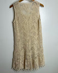 Temptation Positano 100% Cotton Cream Crochet Lace Tunic Mini Dress