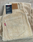 Levi's Premium 100% Cotton Ribcage Straight Leg Corduroy Tan