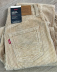 Levi's Premium 100% Cotton Ribcage Straight Leg Corduroy Tan