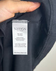 Nation LA 100% Pima Cotton Cleo Midi Dress Drop Waist  in Jet Black