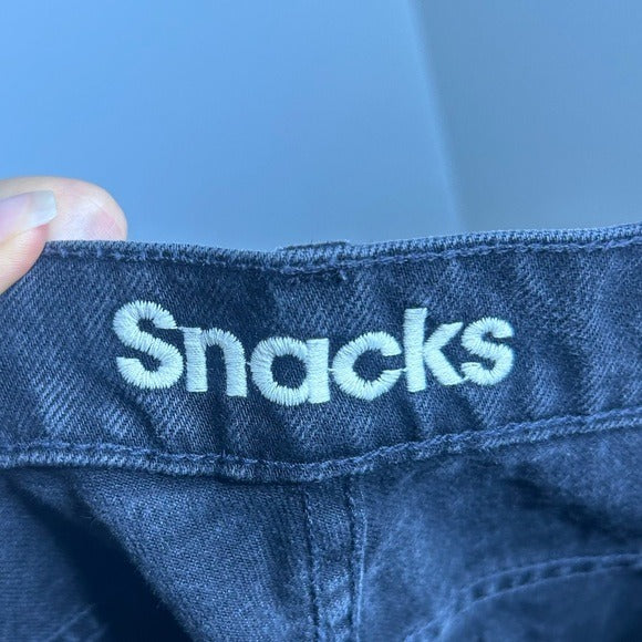 MOTHER Snacks 100% Cotton Black High Waisted Tapered Leg Jean