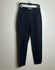 MOTHER Snacks 100% Cotton Black High Waisted Tapered Leg Jean