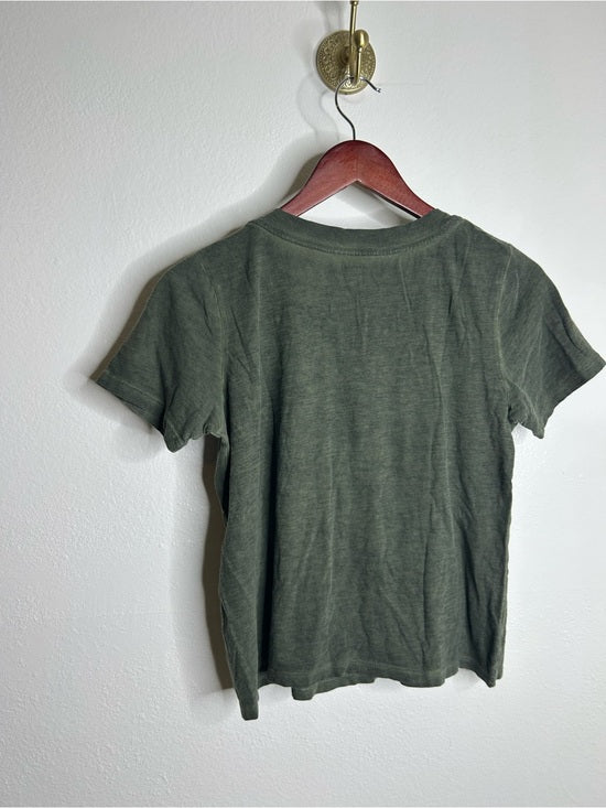 Eileen Fisher Eileen Fisher 100% Organic Cotton Green V - Neck T - Shirt Short Sleeve - Cotton