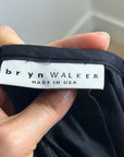Bryn Walker 100% Organic Cotton Poplin Short Sleeve Black Top