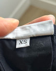 Bryn Walker 100% Organic Cotton Poplin Short Sleeve Black Top