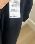 Nation LA 100% Pima Cotton Cleo Midi Dress Drop Waist in Jet Black