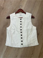 Madewell 100% Button Front Linen Shell Top in Ivory Linen