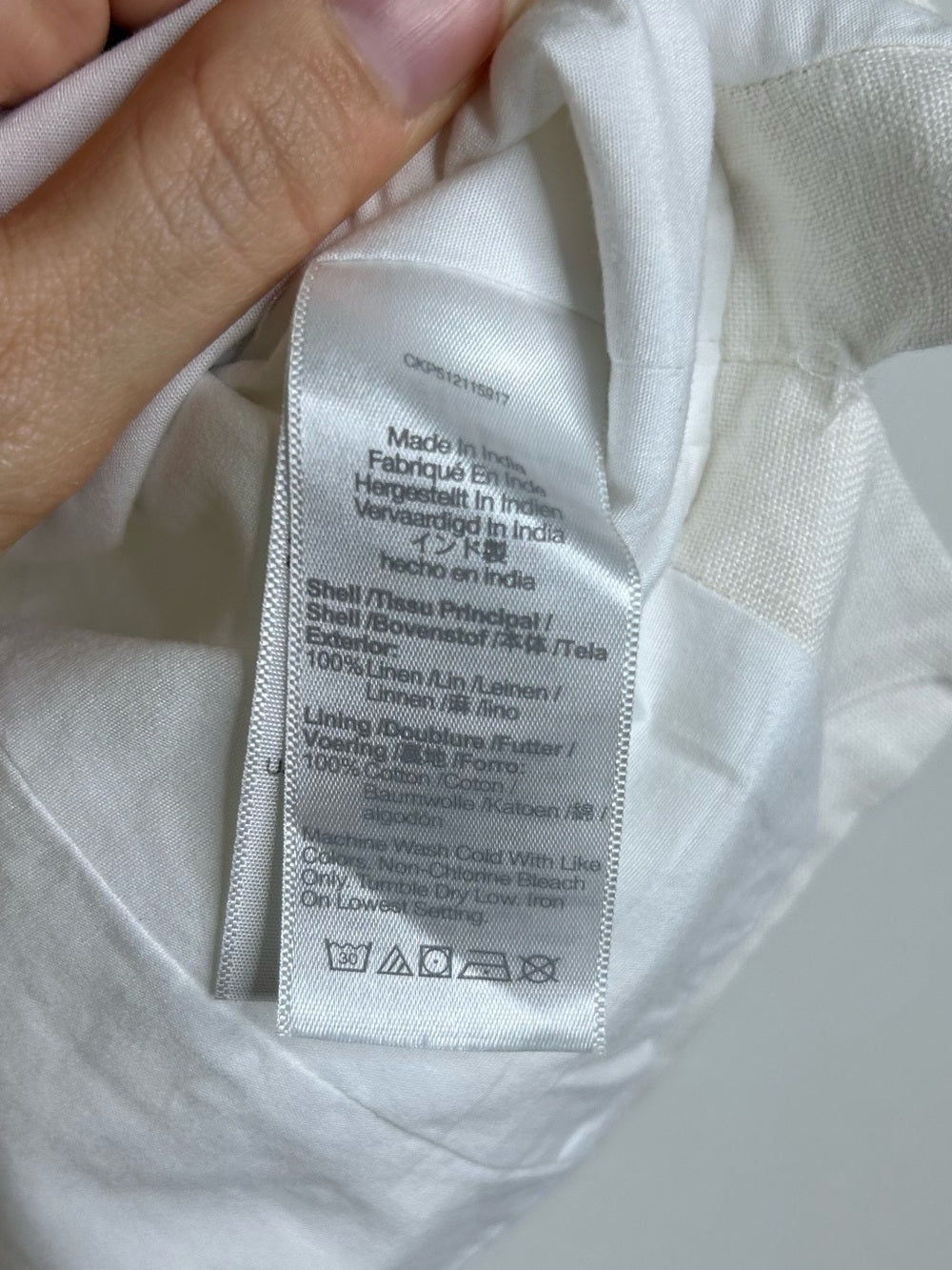 Madewell 100% Button Front Linen Shell Top in Ivory Linen