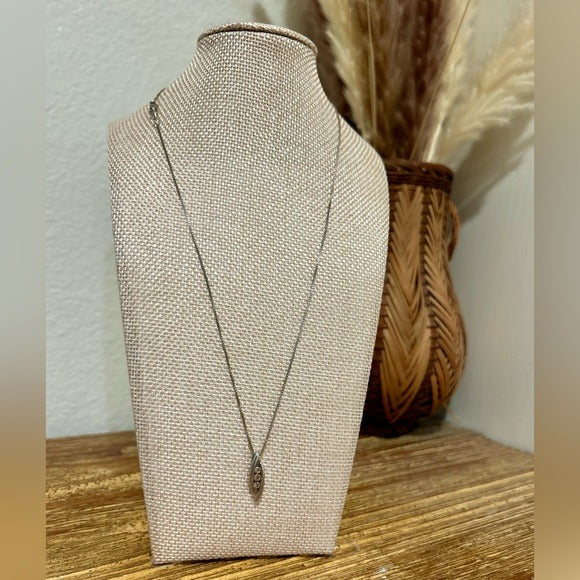 925 Sterling Silver Genuine Diamond Accent Pendant Necklace