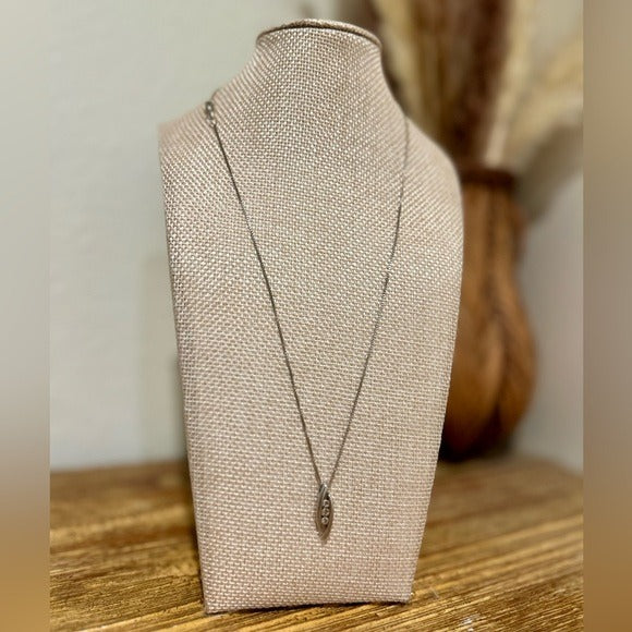 925 Sterling Silver Genuine Diamond Accent Pendant Necklace