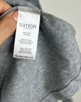 Nation LA 100% Cotton Kimberly Polo Long Sleeve Tee in Gray