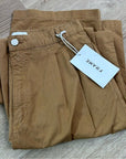 FRAME Denim 100% Cotton Pleated Chino Trouser Tan High Rise Pant