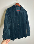 Madewell 100% Cotton Forest Green Wide Wale Corduroy Button Down Shirt Jacket