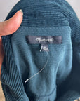 Madewell 100% Cotton Forest Green Wide Wale Corduroy Button Down Shirt Jacket