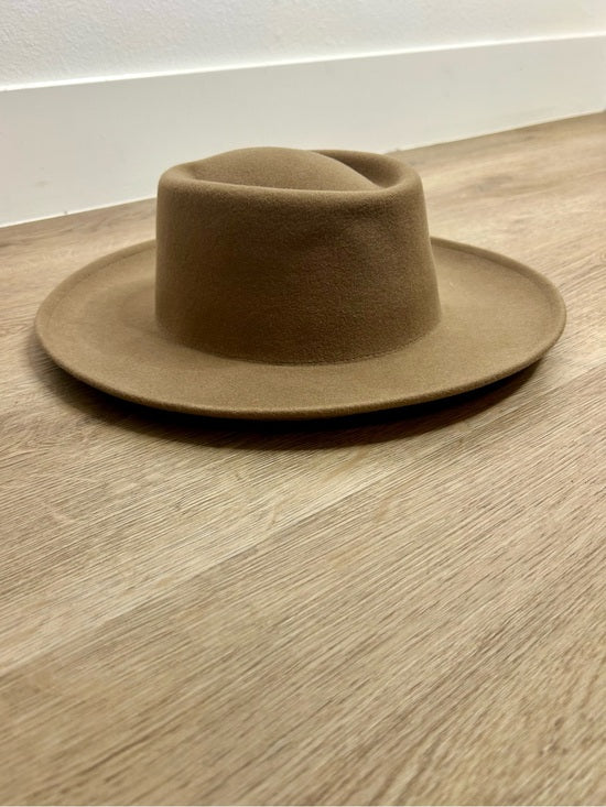 Gigi Pip 100% Australian Wool Brown Wide Brim Hat