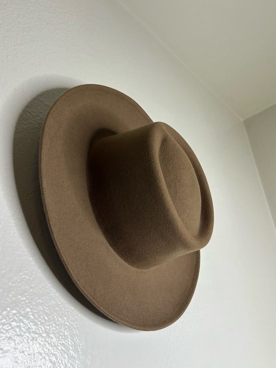 Gigi Pip 100% Australian Wool Brown Wide Brim Hat