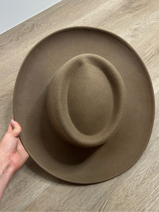 Gigi Pip 100% Australian Wool Brown Wide Brim Hat