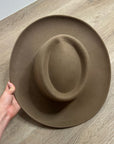 Gigi Pip 100% Australian Wool Brown Wide Brim Hat