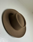 Gigi Pip 100% Australian Wool Brown Wide Brim Hat
