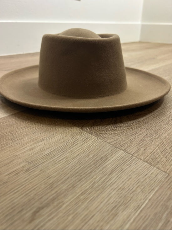 Gigi Pip 100% Australian Wool Brown Wide Brim Hat