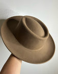 Gigi Pip 100% Australian Wool Brown Wide Brim Hat