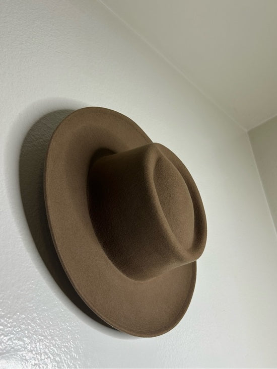 Gigi Pip 100% Australian Wool Brown Wide Brim Hat