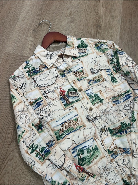 Pendleton Pendleton 100% Cotton Oregon Coast Novelty Print Button Down Long Sleeve Top