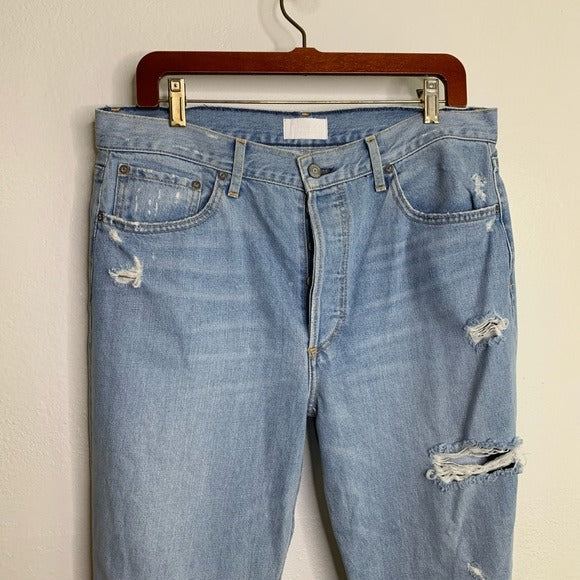 Boyish Boyish 100% Cotton The Billy Distressed Tapered Jean - Cotton, Denim