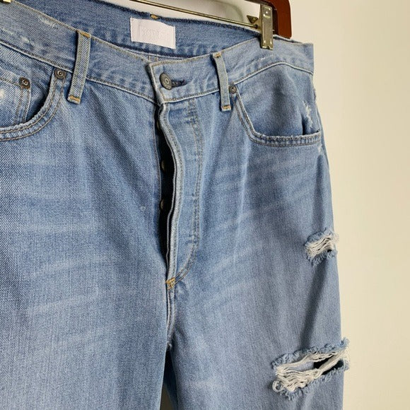 Boyish Boyish 100% Cotton The Billy Distressed Tapered Jean - Cotton, Denim